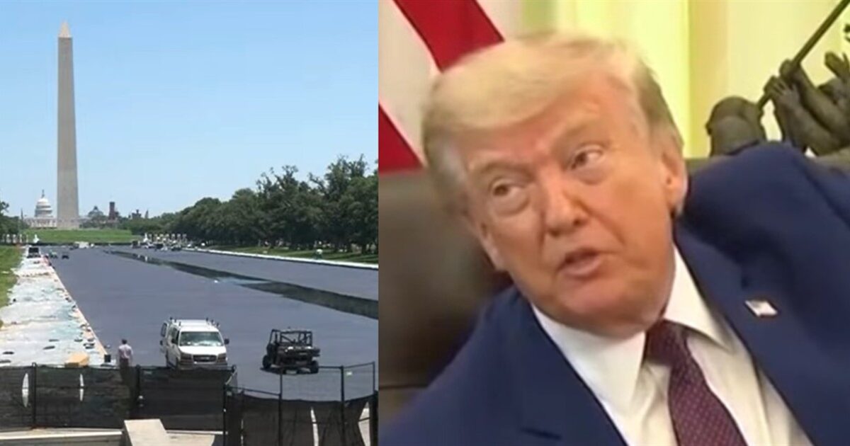 Trump says left trying to ‘destroy our beautiful work’ after reported arrested for sabotaging Reflecting Pool Trump says left trying to ‘destroy our beautiful work after reported arrested for sabotaging Reflecting Pool
