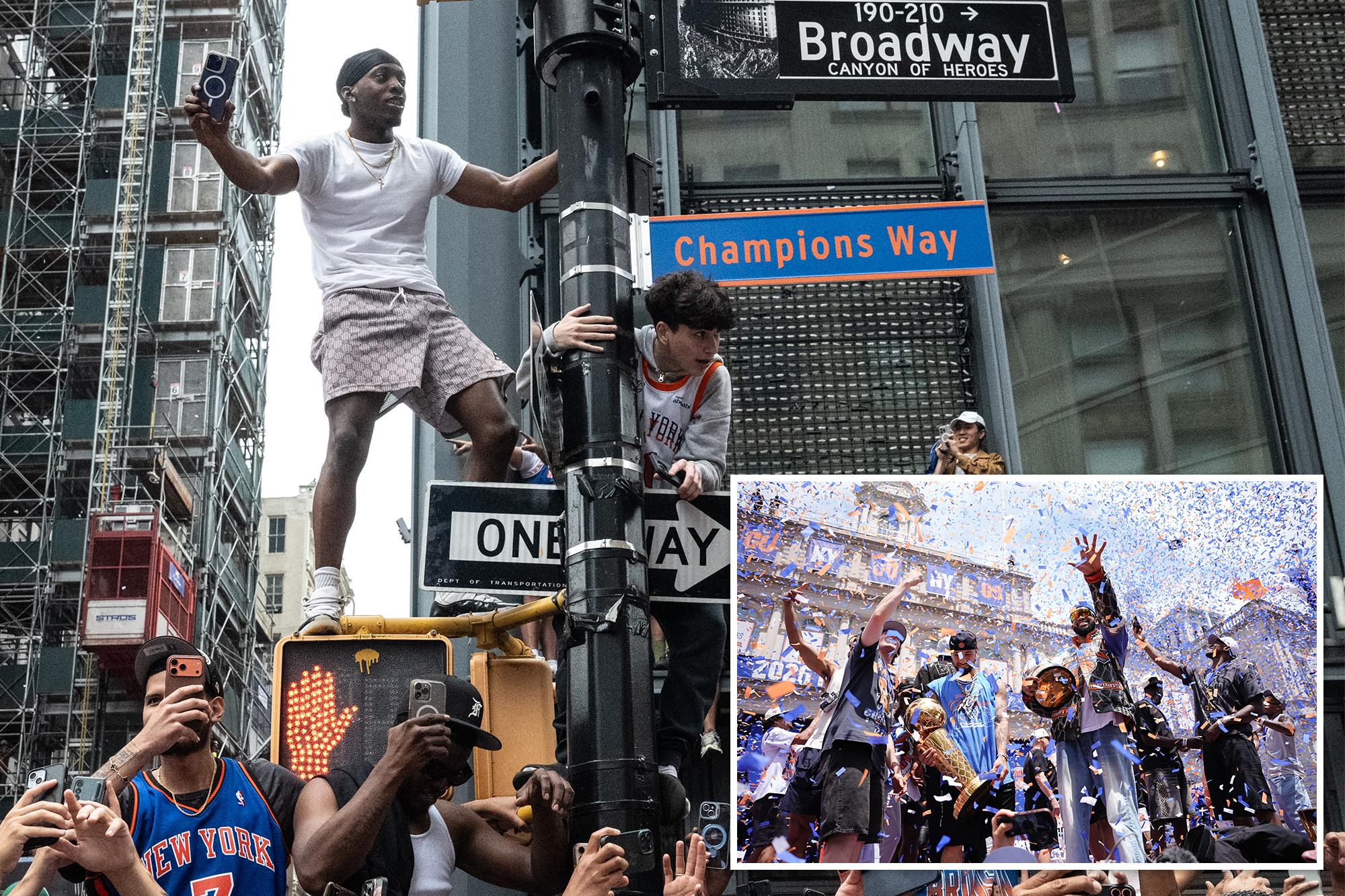Knicks’ ‘Champions Way’ sign could go to one determined — and wealthy — fan at NYCDOT auction 135979786