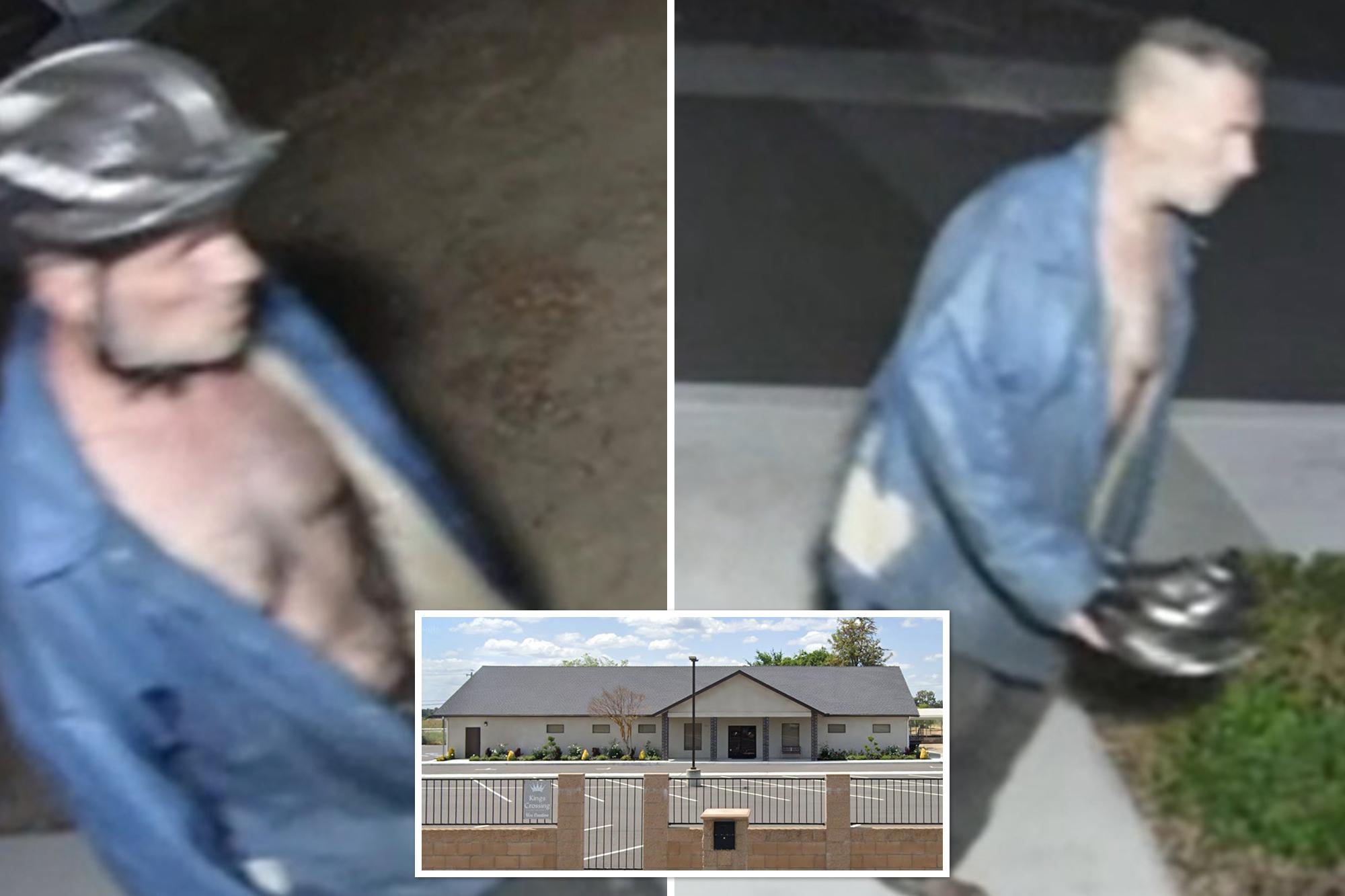 Fury as cyclist is caught on camera defecating and exposing himself at beloved California church 135996311