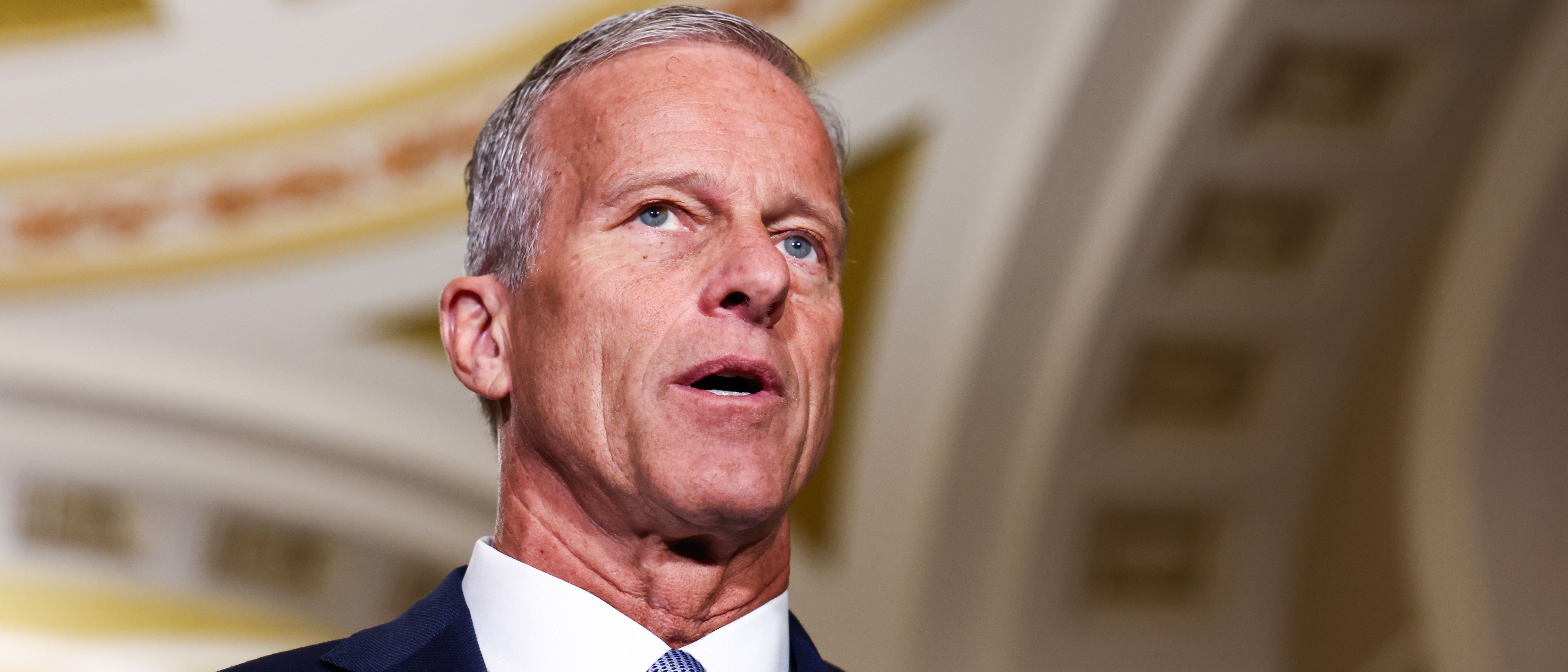 Karoline Leavitt Says Trump’s Patience ‘Running Out’ On SAVE America Act, Thune Fires Back GettyImages 2287088517