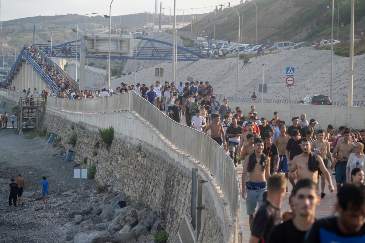 More Than 50K Moroccans Surge in Ceuta, Spain, as Social Media Critics Blame U.S., Israel, for Pushing Invasion ceuta 1