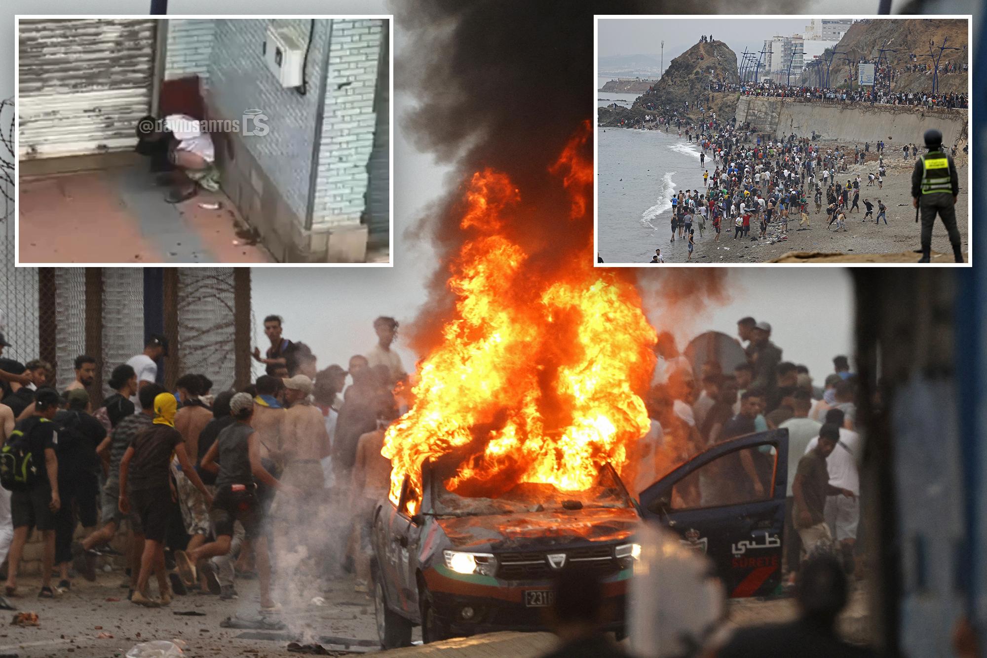 Thousands of illegal African migrants overrun Spanish enclave, turn streets into open toilets and bathe in fountains: ‘An apocalypse’… ceuta 2