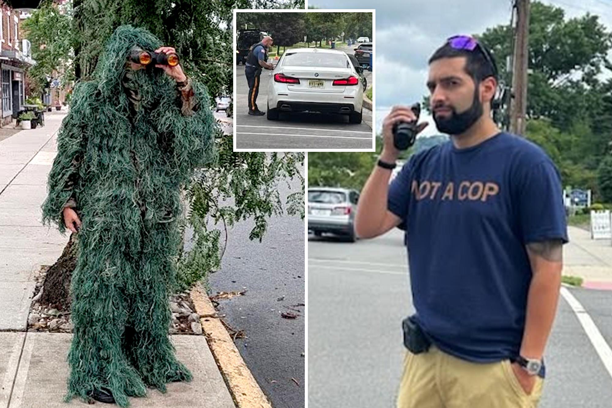 NJ cop disguises himself as a shrub to bust 74 distracted drivers comp 759078843 1373805364897431 3494819671090111791 n