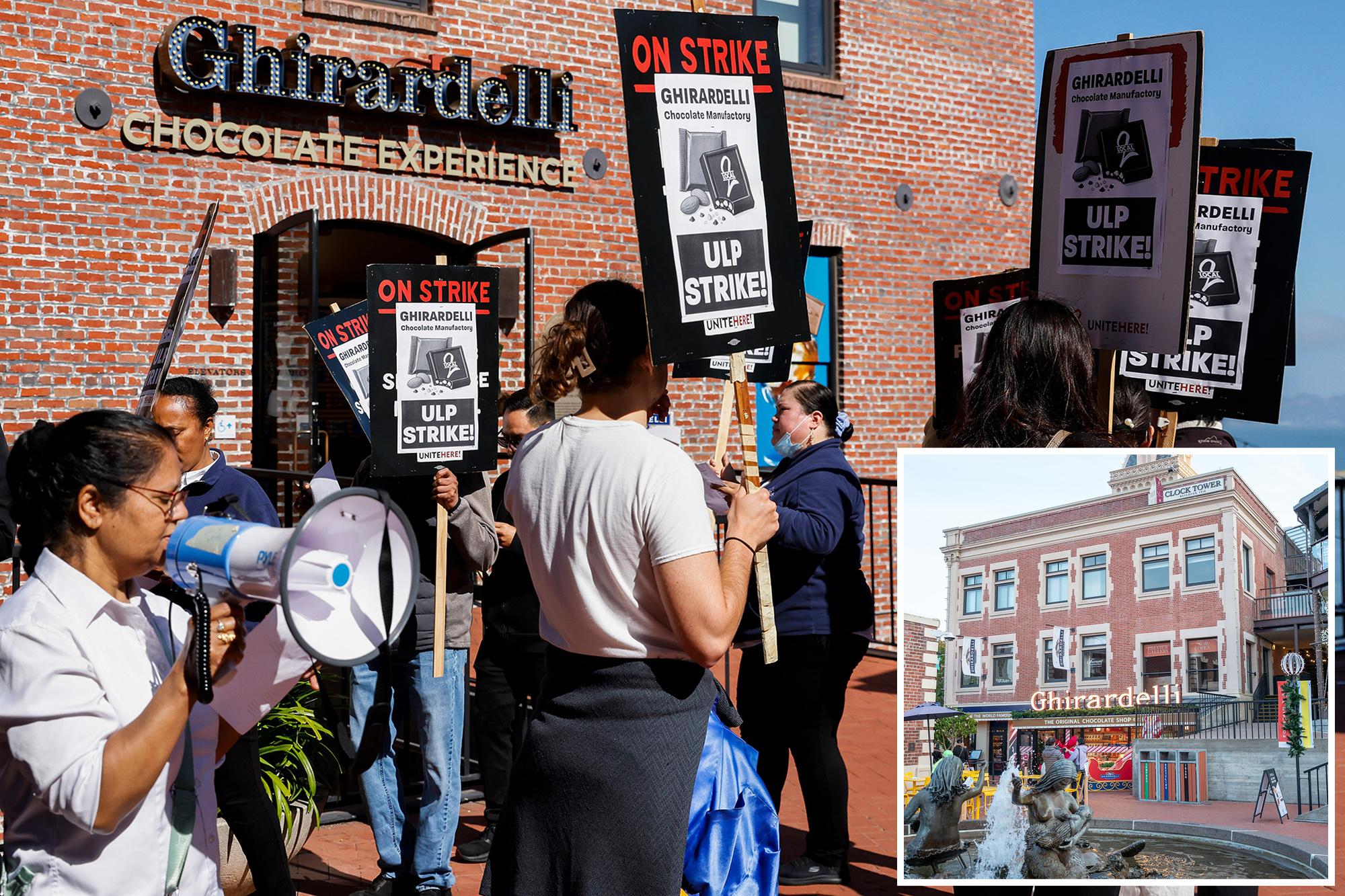  San Francisco’s Ghiradelli chocolate shop closed due to worker strike job 136098920