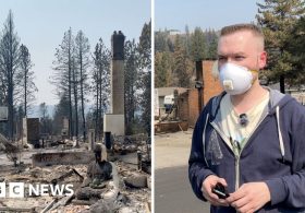 ‘My neighbourhood is just gone’ – BBC sees devastation from Washington state fires