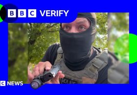 BBC Verify speaks to woman who filmed ICE agent pointing gun at her