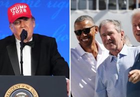 Trump goes unmentioned but not overlooked as Clinton, Bush and Obama pen essays on US presidents