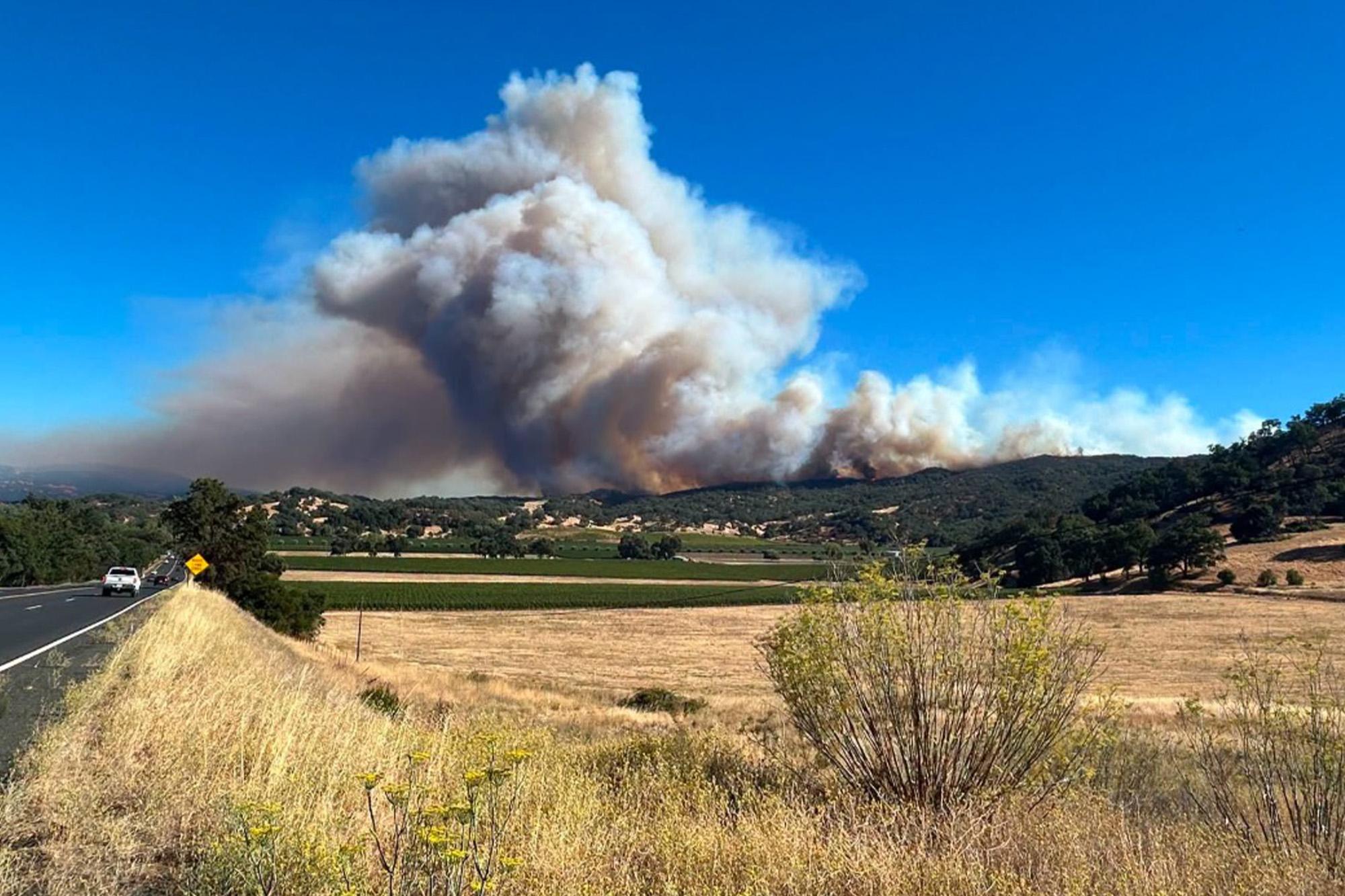 Fast-moving Feliz Fire wildfire explodes in Northern California as urgent evacuation orders issued 136231043