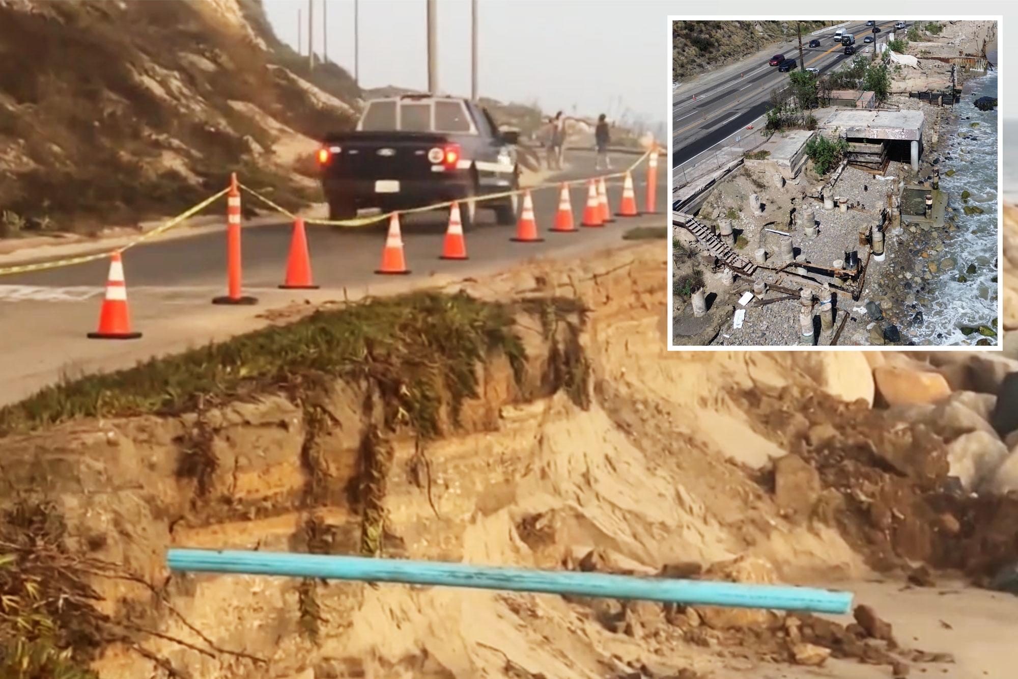 Apocalyptic pictures show Malibu beach destroyed by sudden coastal erosion 136290457