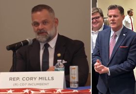 Embattled Rep. Cory Mills pressed on ‘stolen valor’ claims and even his religion at fiery GOP primary debate 