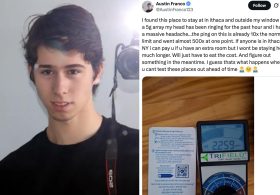 Jew-hating Cornell student kicked out of parents’ home claims 5G tower scrambling his brain
