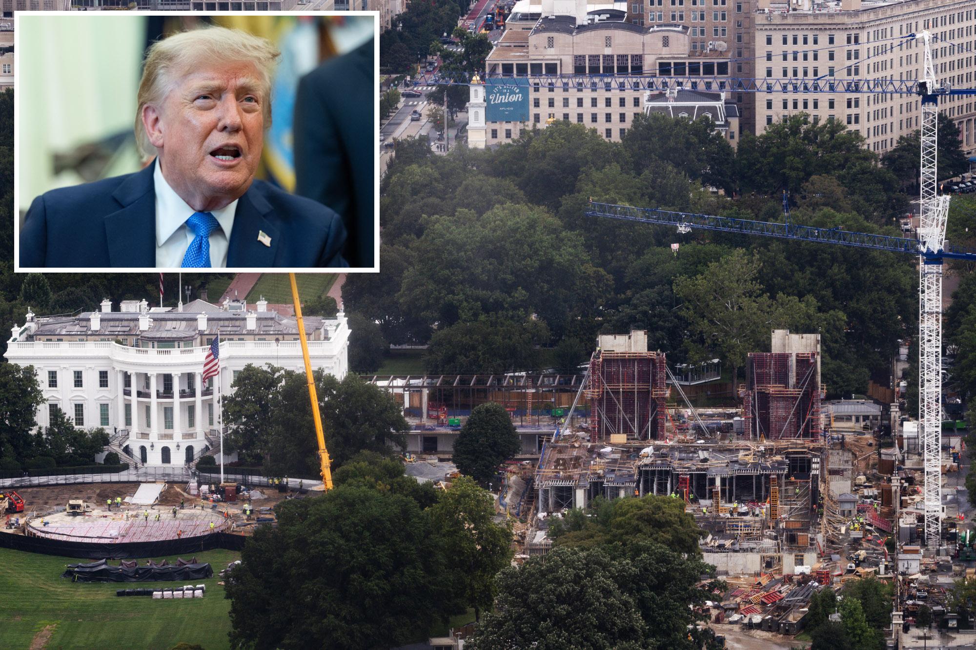 Trump ordered by appeals court to stop White House ballroom construction 136747573