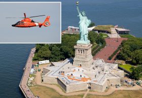 Boat overturns off Liberty Island coast; woman and child in critical condition