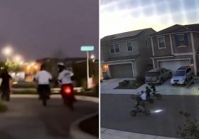 Gang of e-bike thugs caught on camera hurling rocks at California drivers