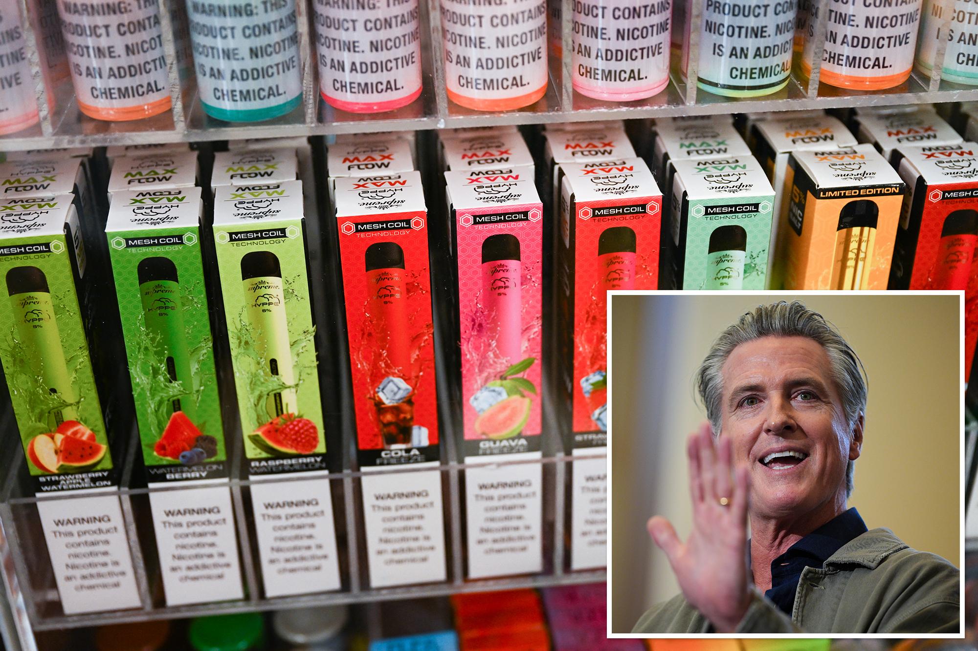 Gavin Newsom set to ban vapes in California — and the $2K fine it comes with 138800212