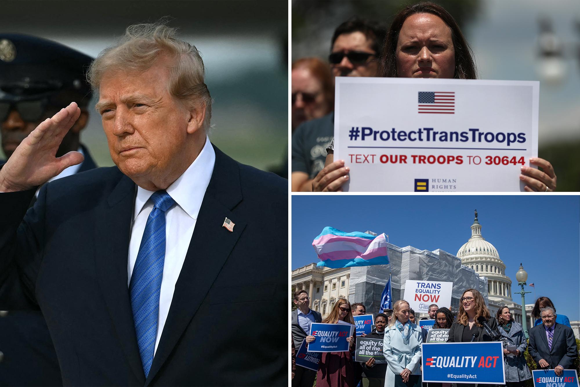 Trump admin asks Supreme Court to allow enforcement of transgender troop ban  138835305