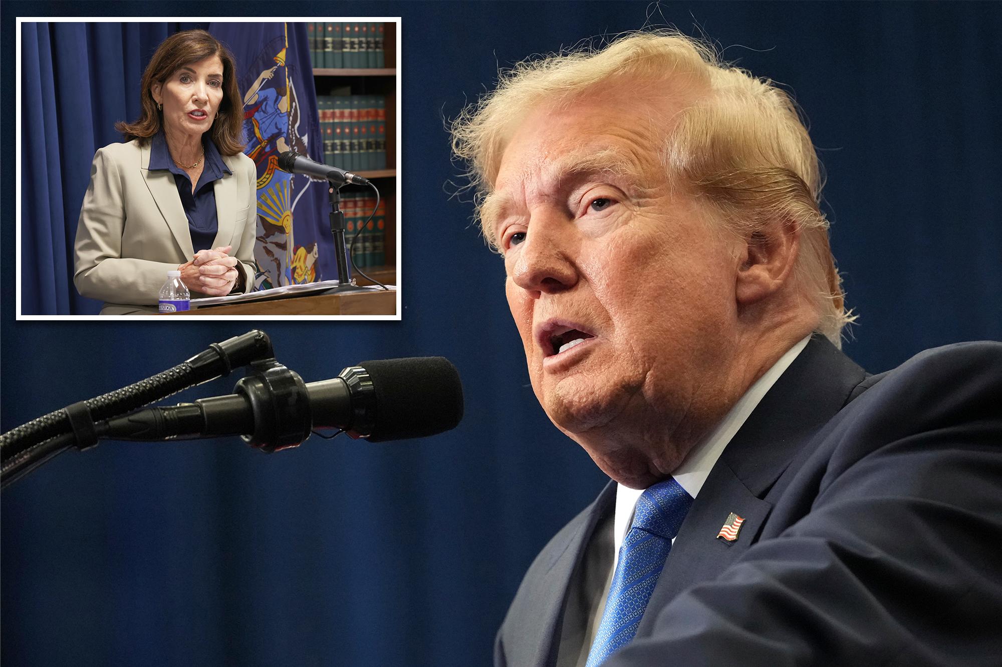 Trump says Kathy Hochul ‘doesn’t care about New York’ after governor refuses to recognize ‘Lake America’  138847810