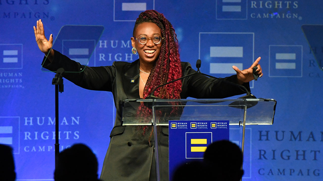 LGBTQ CRACK-UP: Human Rights Campaign Slams Log Cabin Republicans for Rejecting Transgender Activism 20260824 Kelley Robinson HRC