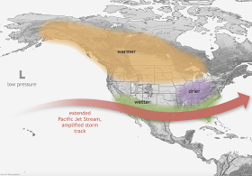 Winter snow map show 14 states set to be hammered by Super El Niño