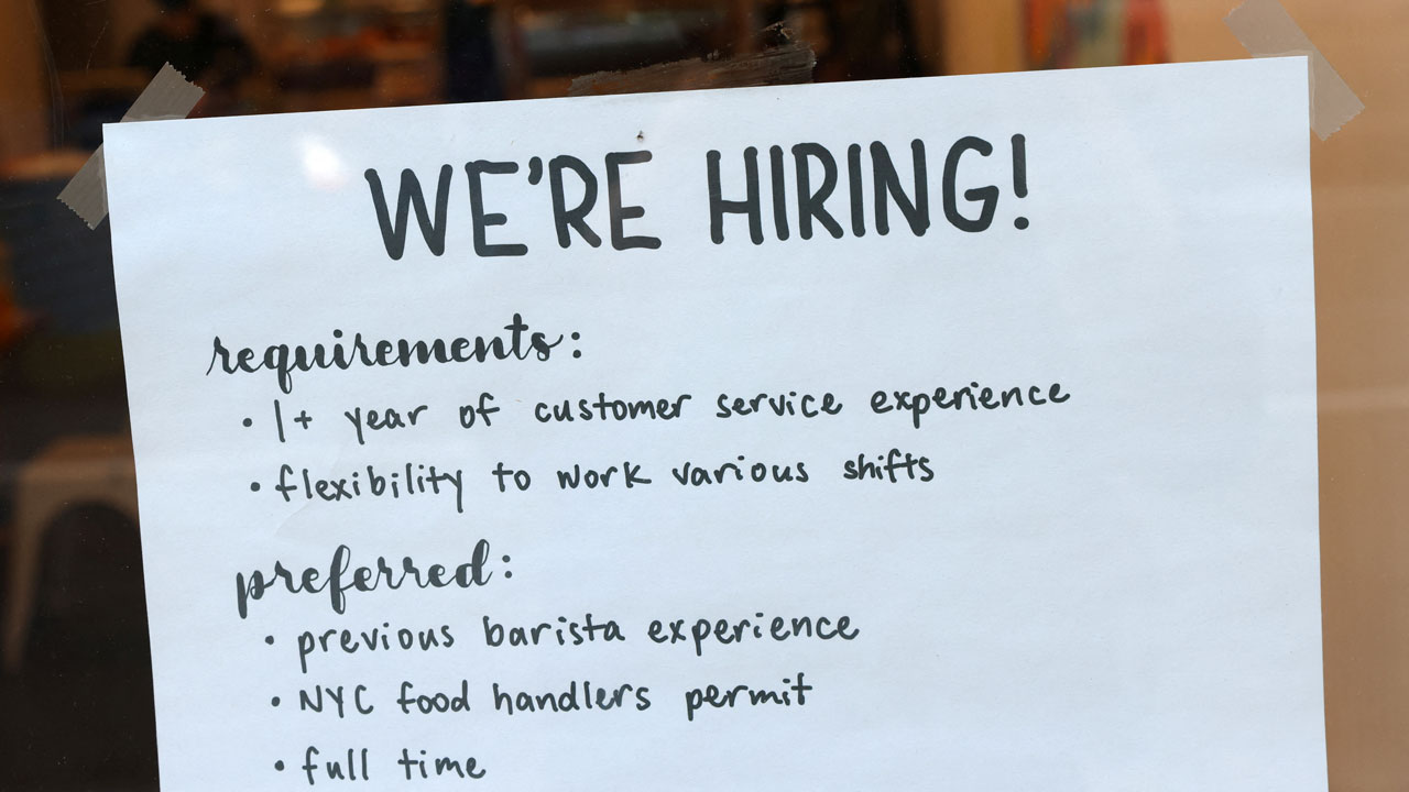 US Job Openings Drop in June, Hiring Increases 260804 Help Wanted Sign
