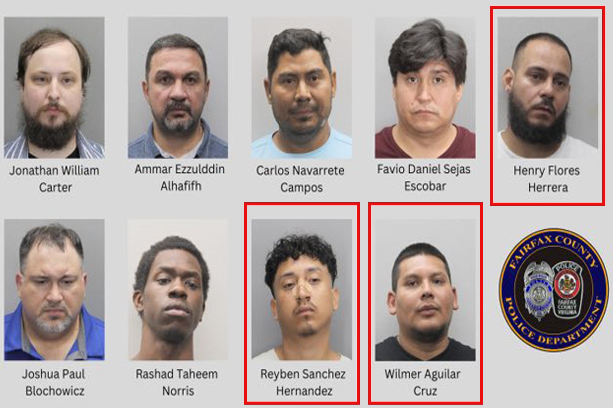 3 illegal aliens arrested in major Virginia child exploitation sting released on bond 3 9 men arrested police 138756216