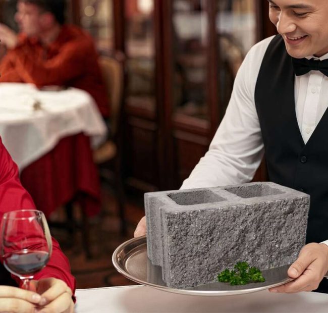 ‘It’s Fine,’ Says Introvert Who Ordered Mashed Potatoes And Instead Received A Concrete Cinder Block