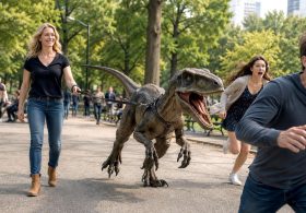 ‘There Aren’t Bad Pets, Only Bad Owners,’ Explains Woman Out Walking Velociraptor