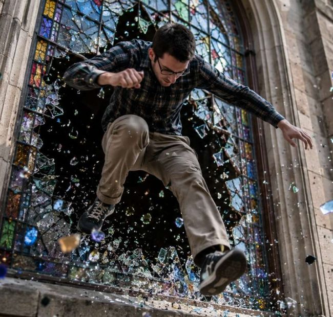 Church Introduces Breakaway Stained Glass Windows For Introverts To Use During Sharing Of The Peace