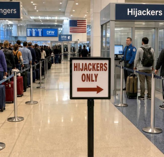 DFW Airport Installs New ‘Hijackers Only’ Screening Line