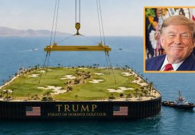 Trump Claims Strait Of Hormuz For U.S., Unveils Floating Golf Course