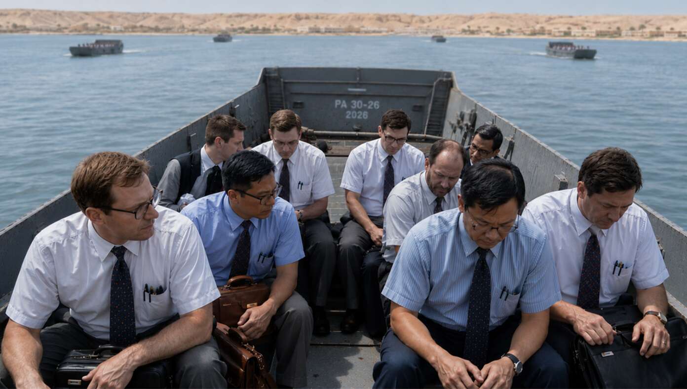 Thousands Of Accountants Board Higgins Boats In Preparation For 'Economic D-Day' Against Iran 6a8880ce1212a6a8880ce1212b