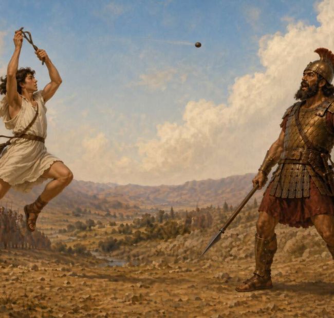 Bible Scholars Now Believe David Yelled, ‘Kobe!’ While Hucking Stone At Goliath