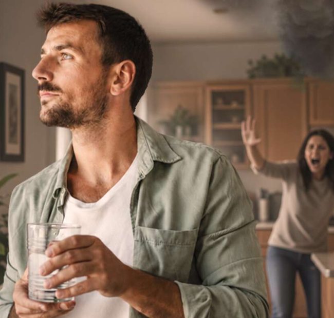 Man Will Continue Listening To Wife’s Story About House Being On Fire Just As Soon As This Helicopter Passes