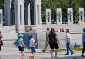 Woman indicted for allegedly vandalizing World War II Memorial