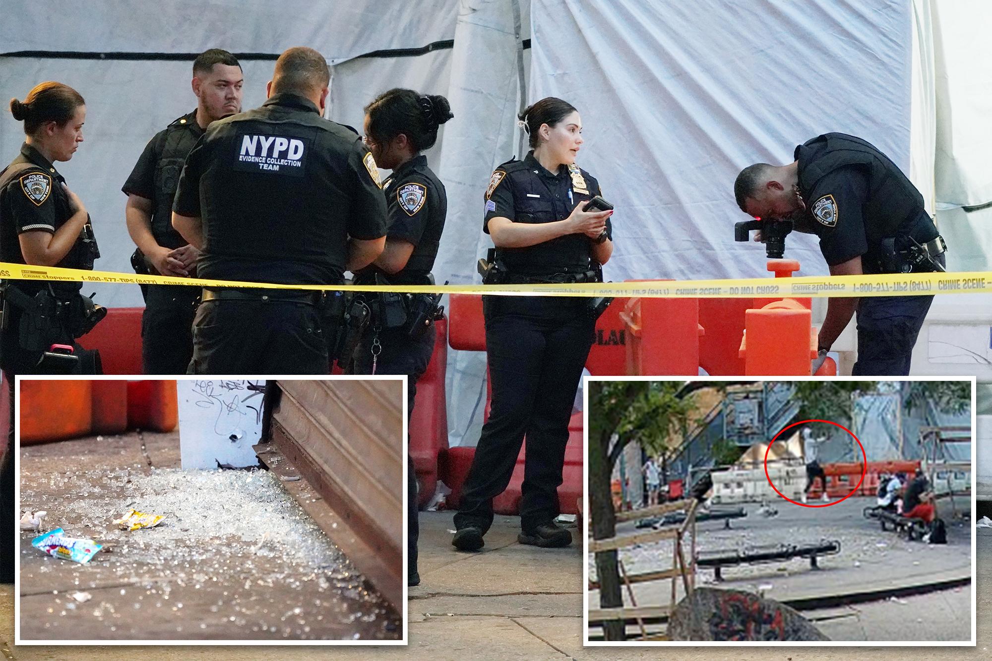 Gunman shoots two near busy NYC subway station, sending bystanders scrambling to safety: video COMP BX SHOOTING 1