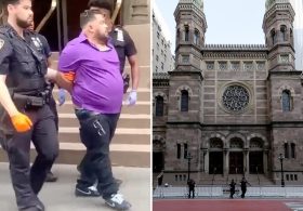 Lunatic attacks congregant at NYC synagogue, spits at security guard in antisemitic attack: NYPD