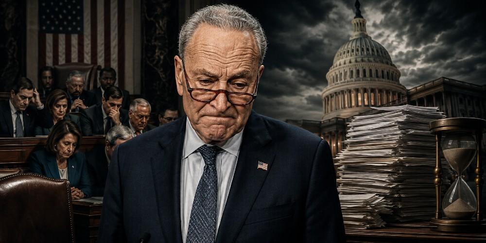 What happened? Schumer got scared and blinked… Chuck Schumer
