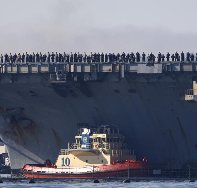 USS Abraham Lincoln heads for home after long deployment