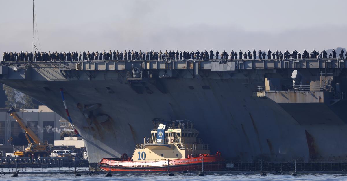 USS Abraham Lincoln heads for home after long deployment GettyImages 2190165356
