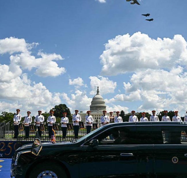 President Trump, First Lady Melania Trump, attend Freedom 250 Grand Prix in Washington