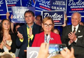 Darline Graham emotionally honors late-brother in Senate primary victory speech