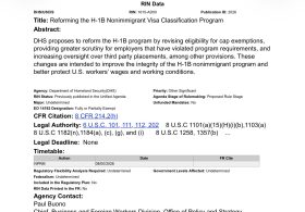 Another H-1B rule just quietly reached the White House…