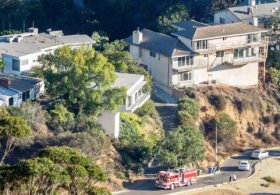 Hollywood Hills Water Main Break Sends Water Gushing Down Residential Street