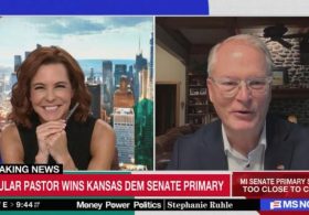 MS NOW’s Ruhle Fawns Over Liberal Pastor Senate Candidate for Kansas
