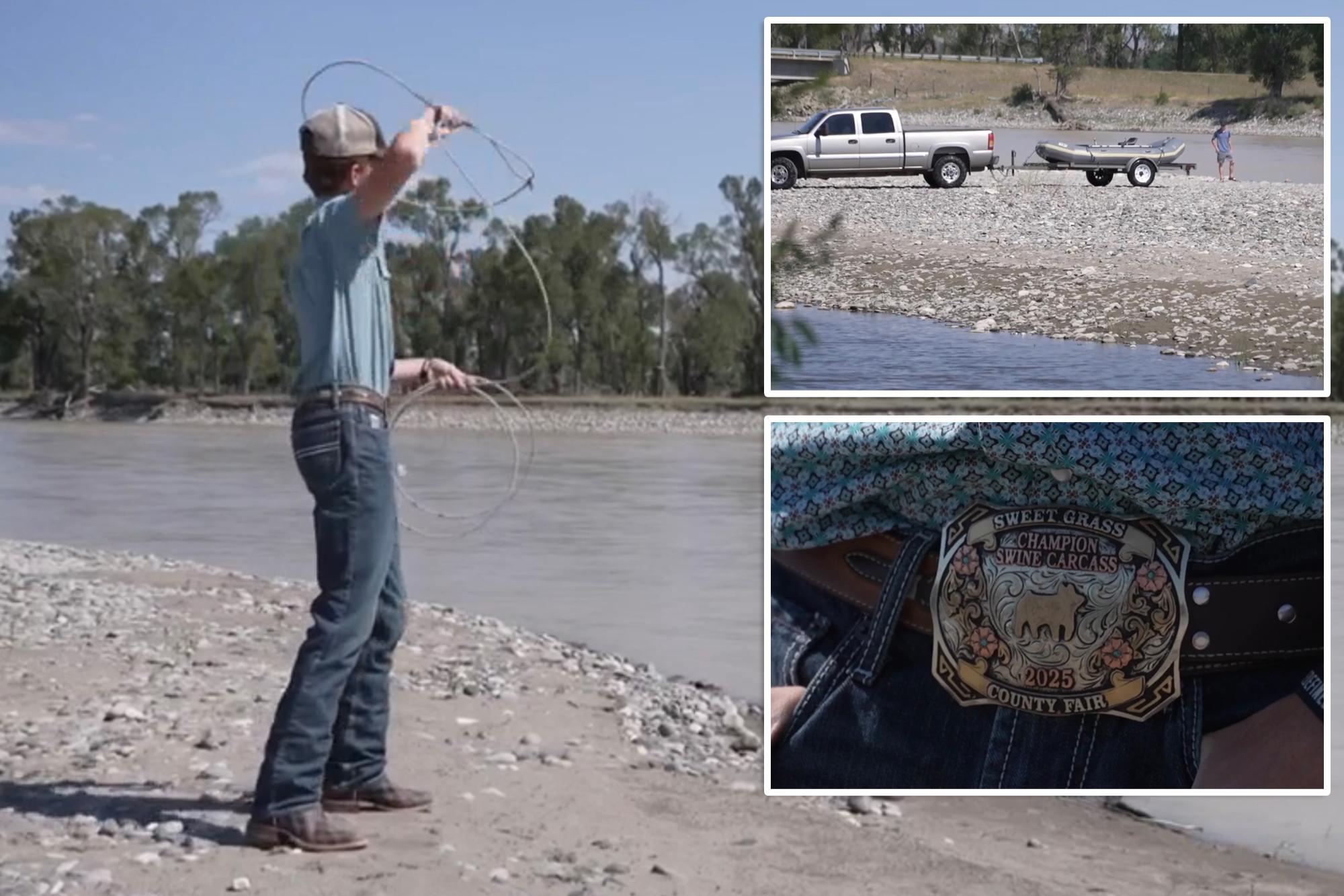 Montana boy, 14, uses rodeo lasso to rescue man drowning in Yellowstone River: ‘Go get him’ Montana teen comp 1