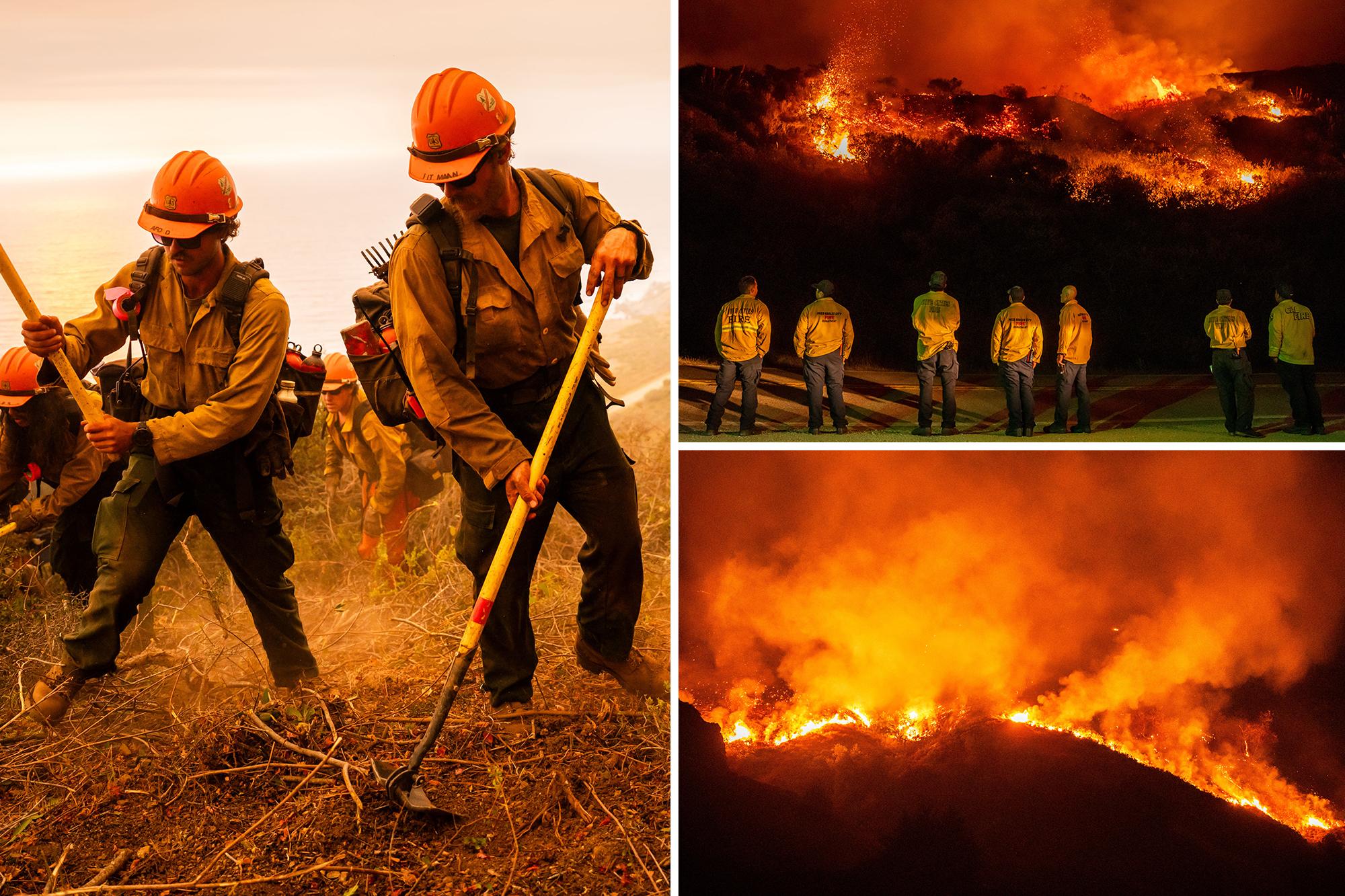 Fast-growing wildfire engulfs scenic California coast as urgent evacuation orders issued NEWCOMP 5 1
