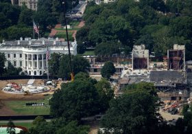 Trump says White House needs ‘military complex’ as courts block his ballroom