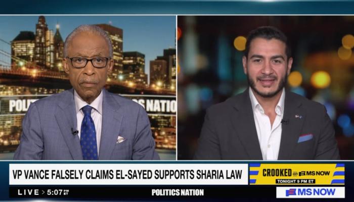 In El-Sayed Interview, Sharpton Dismisses Trump's 'Terrorist Sympathizer' Claims PoliticsNation 5 07 50pm 2026 08 22