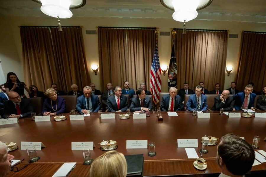 Key Trump Official Steps Down Days After Karoline Leavitt President Trump meeting with his cabinet 2025 scaled e1740754094613 24