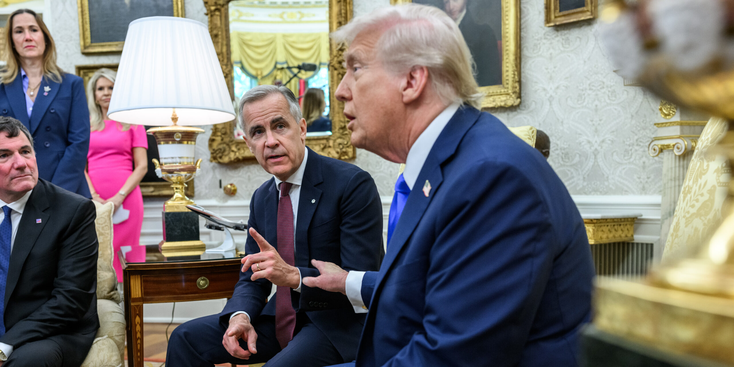 Trump Hikes Tariffs on Canadian Autos, Steel to 50%. Trump Carney scaled e1787588042722